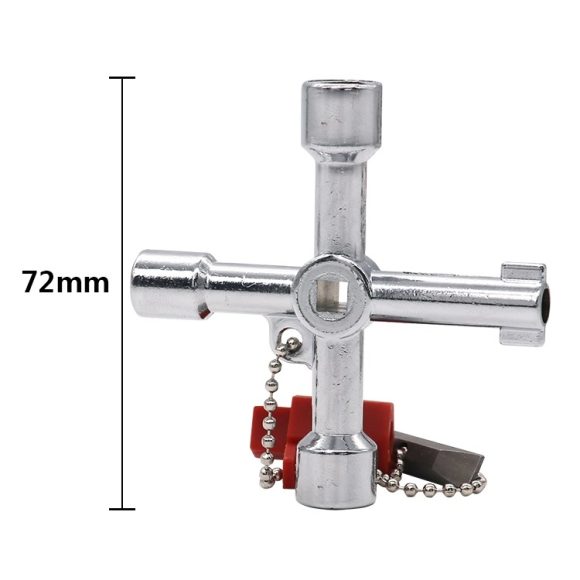 Plumbers Multi Tool 4 Way Gas Electric Meter Box Radiator Plumbing Tool Plumbers Utilities Gas Water Keys New - Image 2