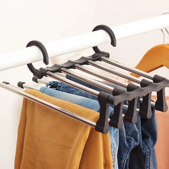 Telescopic Folding Multifunctional Pants Rack Pants Hanger Household - Image 7