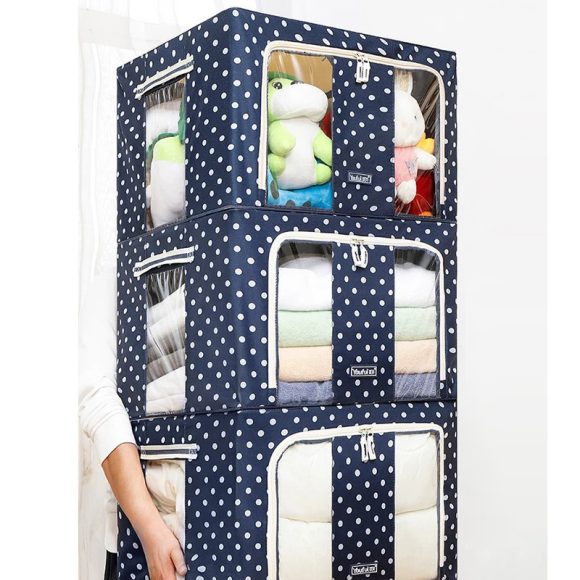 Polka Dot Oxford Cloth Storage Box Fabric Storage Bag - Image 3