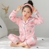 Children's Clothing Girls Cute Printing Long-sleeved Home Wear, Big Children's Thin Cotton Pajamas Set - Image 10