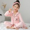 Children's Clothing Girls Cute Printing Long-sleeved Home Wear, Big Children's Thin Cotton Pajamas Set - Image 2