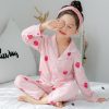 Children's Clothing Girls Cute Printing Long-sleeved Home Wear, Big Children's Thin Cotton Pajamas Set - Image 8
