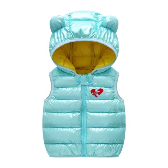 Children Warm Down Vest Autumn Baby Boys Girls Sleeveless Waistcoat Kids Outerwear Vests Children Hooded Jackets - Image 5