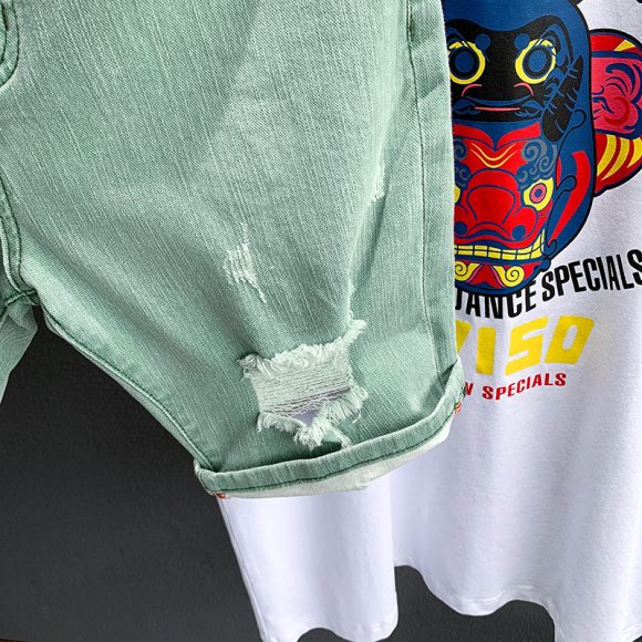 Ripped denim shorts - Image 4