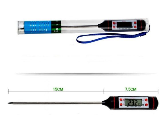 Kitchen oil thermometer kitchen barbecue baking temperature measurement electronic food thermometer - Image 2