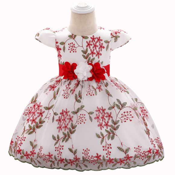 summer children's clothing new baby birthday party wedding dress skirt girls fluffy dress - Image 5