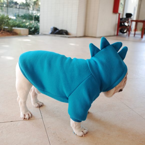 Pet Apparel Fleece Solid Color Hoodie - Image 3