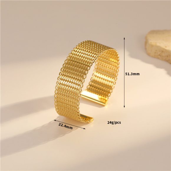 European And American Simple And Light Luxury Temperament Ring Open-ended Bracelet - Image 6