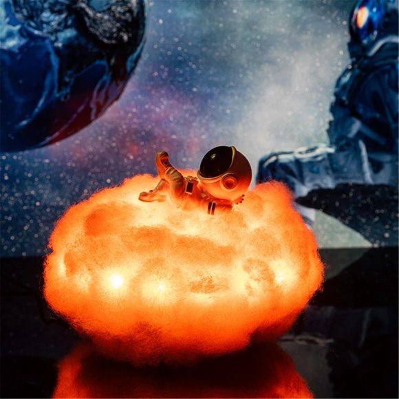 LED Colorful Clouds Astronaut Lamp With Rainbow Effect As Children's Night Light Creative Gift - Image 5