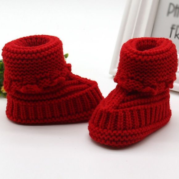 Male and female Babies Handmade Knitted Wool Soft Bottom Babies - Image 2