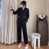Couple Pajamas Lapel Cardigan Long Sleeves - Image 4