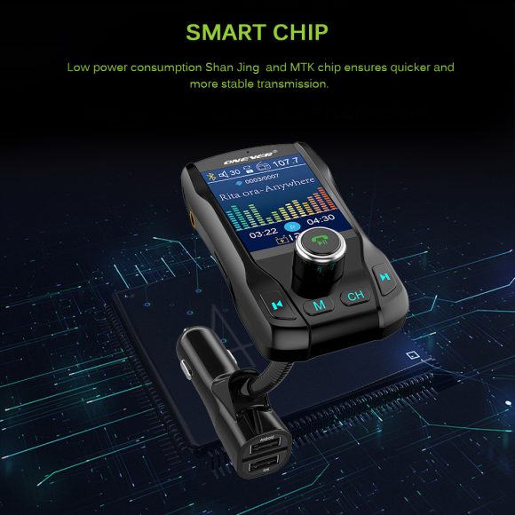 Compatible with Apple , Card car FM transmitter Bluetooth hands-free color screen - Image 4