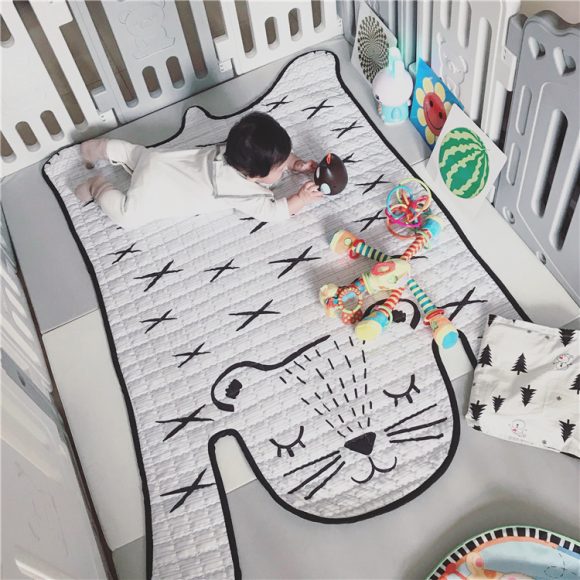 Toys Baby Play Mat Kids Carpet White Tiger Plush Rugs For Liveing Room Decoration Floor Mats Developing Mat For Children - Image 5