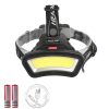 Lighting Distance Wide Angle COB LED Headlight Use 2x18650 Battery led HeadLamp USB rechargeable Lantern For Hike Outdoor - Image 2