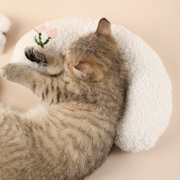 Dog Cat Sleeping Moon Pillow Small Dog Plush Pillow - Image 5