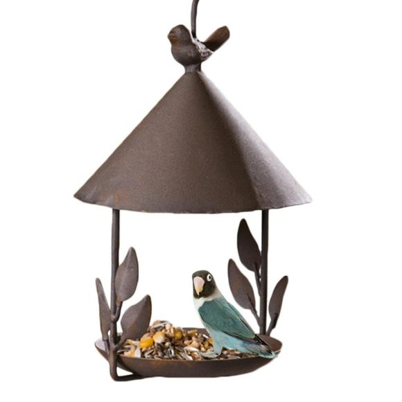 American made old wrought iron bird feeder - Image 8