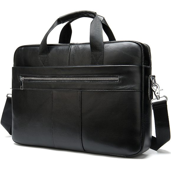 Men's Leather Briefcase Business Men's Bag First Layer Cowhide Portable - Image 2