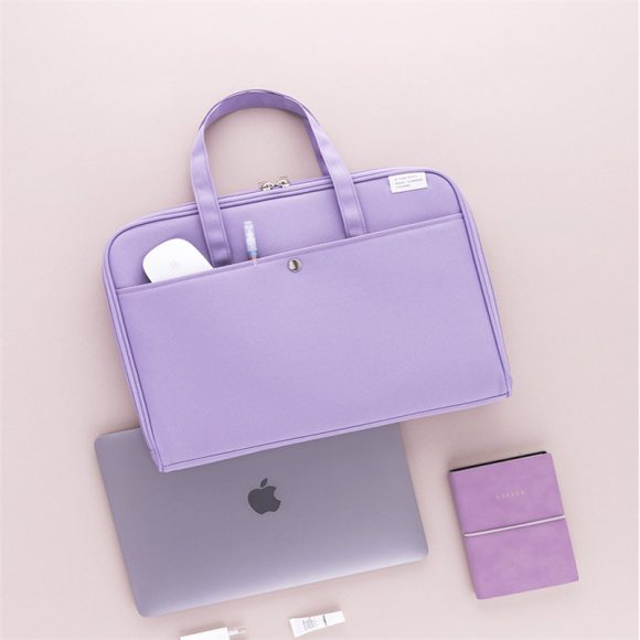 Solid Color Shock-absorbing Laptop Bag - Image 4