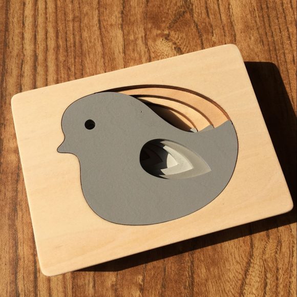 Children's Big Animal Multi-layer Thickened Wooden Puzzle Toy - Image 6