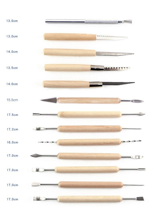 Pottery clay tools 27-piece set + roll package - Image 4
