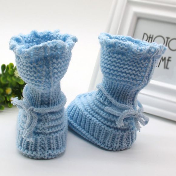 Male and female Babies Handmade Knitted Wool Soft Bottom Babies - Image 5