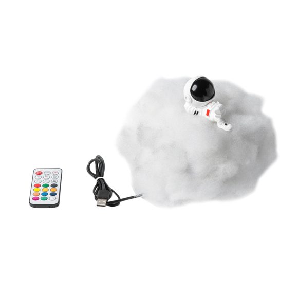 LED Colorful Clouds Astronaut Lamp With Rainbow Effect As Children's Night Light Creative Gift - Image 3