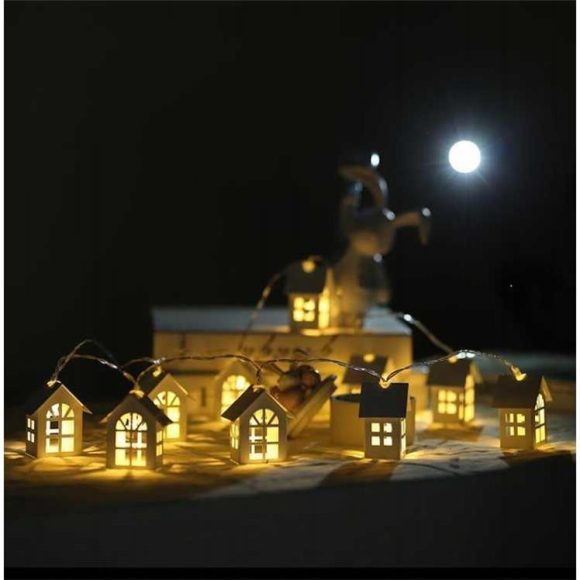 2M 10pcs LED Christmas Tree House Style Fairy Light Led String wedding natal Garland New Year christmas decorations for home - Image 4