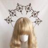 Wheat Ear Cross Feather Church Pope Golden Hair Ornament - Image 9