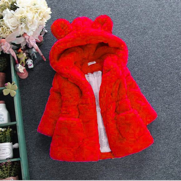 A girl's fur coat for autumn and winter - Image 5