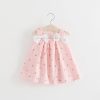Solid color bow bow floral print halter skirt