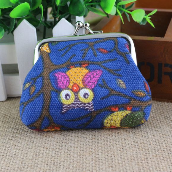 Korean lovely small zero purse lady canvas owl cartoon children coin bag Yiwu small purse wholesale - Image 10