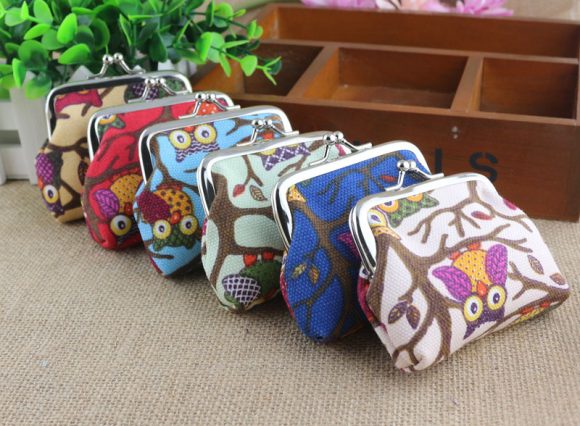 Korean lovely small zero purse lady canvas owl cartoon children coin bag Yiwu small purse wholesale - Image 7
