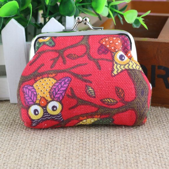 Korean lovely small zero purse lady canvas owl cartoon children coin bag Yiwu small purse wholesale - Image 4