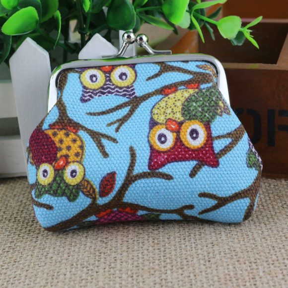 Korean lovely small zero purse lady canvas owl cartoon children coin bag Yiwu small purse wholesale - Image 3