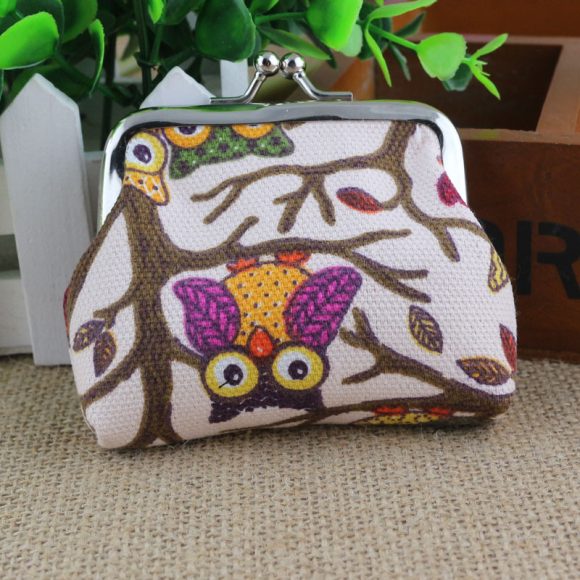 Korean lovely small zero purse lady canvas owl cartoon children coin bag Yiwu small purse wholesale - Image 9