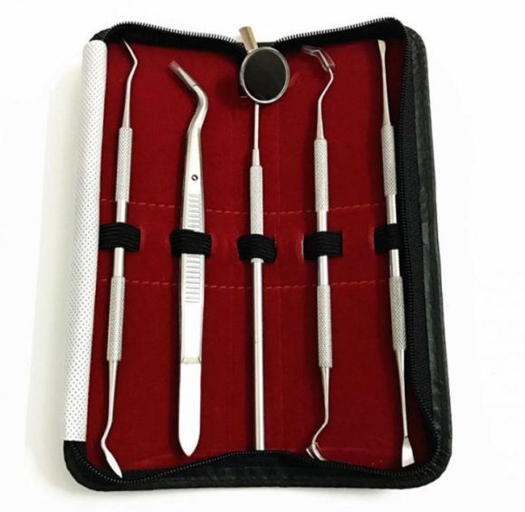 5pc Dental Tool Set Stainless Steel Tooth Scraper Wax Carving Dentist Tool Kit Explorer Probe Picks Mirror Teeth Clean Oral Care - Image 3