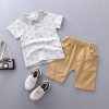 Anchor printed boy boy suit Korean short sleeve spring summer children's wear - Image 3