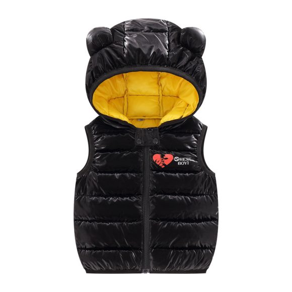 Children Warm Down Vest Autumn Baby Boys Girls Sleeveless Waistcoat Kids Outerwear Vests Children Hooded Jackets - Image 7