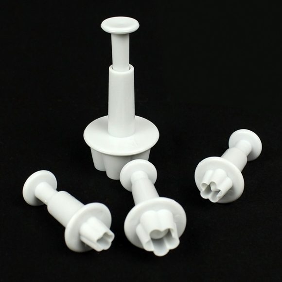 4pcs Plum Flower Plunger Cutter Sugarcraft Fondant Cake Decorating DIY Tool - Image 2
