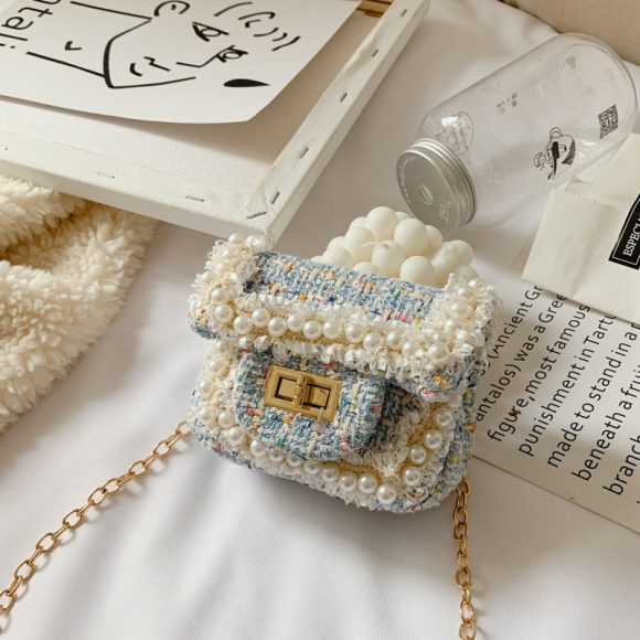 Children's Diamond Lattice Chain Crossbody Bag - Image 5