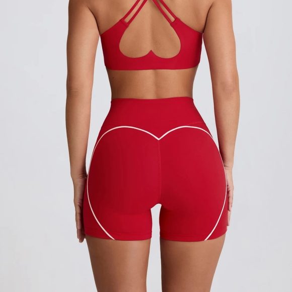 Peach Hip High Waist Running Training Shorts Hip Lifting Nude Feel - Image 5