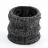 Twist Wide Striped Fleece-lined Knitting Scarf For Men - Image 6