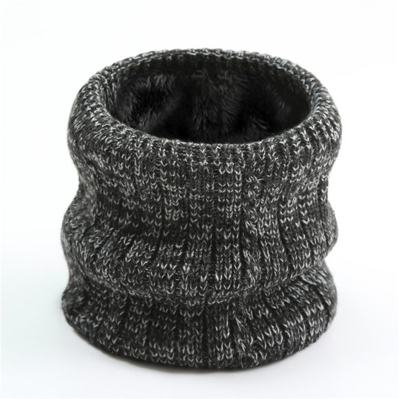 Twist Wide Striped Fleece-lined Knitting Scarf For Men - Image 6