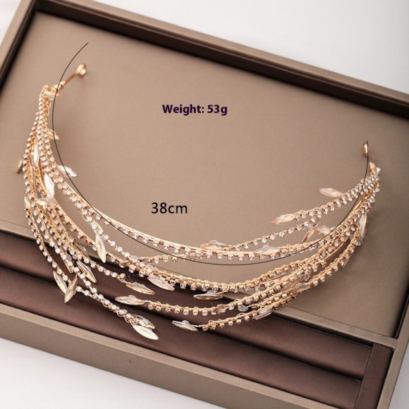 Simple Golden Alloy Double Mesh Headband - Image 6