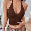 SHEIN EZwear Summer Solid Crop Halter Top - Image 5