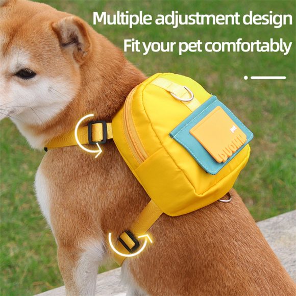 Pet Snack Storage Bag Large-capacity Multifunction Dogs Backpack Adjustable Harness Backpack Suitable Pet Travel Hiking Walking - Image 5