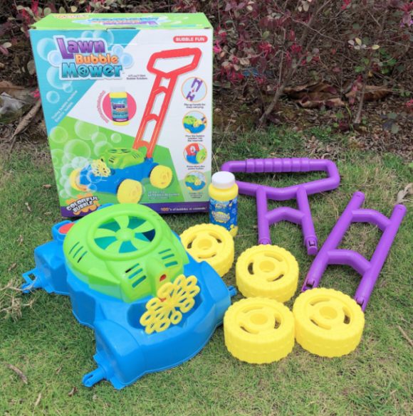 Plastic Hand Push Bubble Machine Electric Blowing Bubble Parent-child Outdoor Children's Tank Car Toy Summer - Image 6