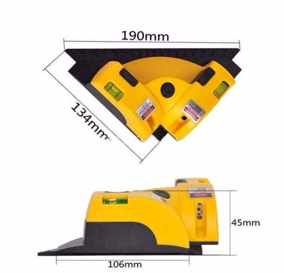Laser laser level instrument Right angle ground line instrument 90 degree laser level ruler right angle laser level meter LV-01 - Image 6