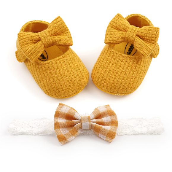 Baby Girl Shoes Newborn Infant First Walker Cotton Sofe Sole Princess Toddler Baby Crib Shoes - Image 6