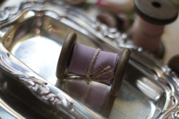 Handmade Botanical Dyed Raw Edge Vintage Wedding Ribbon - Image 2